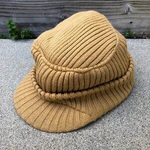 JFH Ribbed Acrylic Hat Men's One Size Ribbed Mustard Yellow Beanie Cap Army​​​